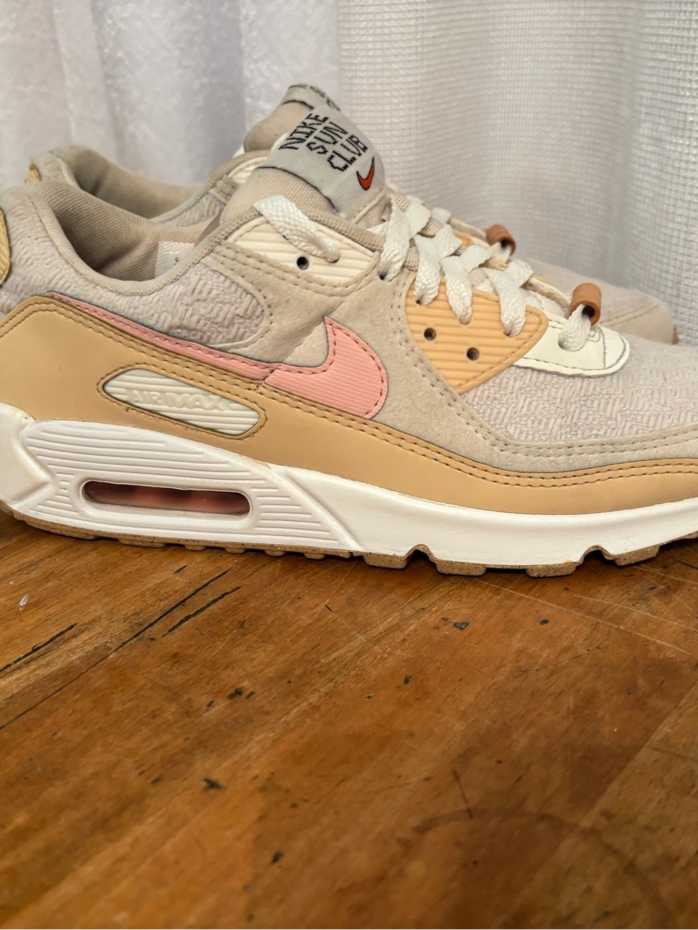 Nike Beige and Pink Low-Top Air Max Sneaker